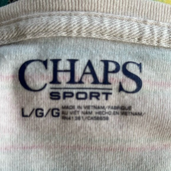 •Chaps• Multicolor Aztec Pattern Long Sleeve Knit Top - Size Large - Picture 2 of 7